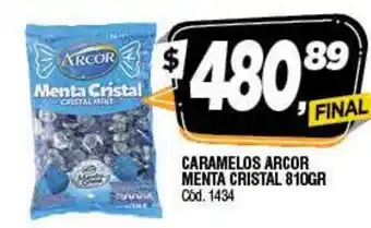 Supermercados Yaguar Mental Cristal Caramelos Arcor 810 gr oferta