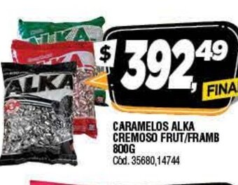 Supermercados Yaguar Alka Caramelos Cremoso Frut/Framb 800 g oferta