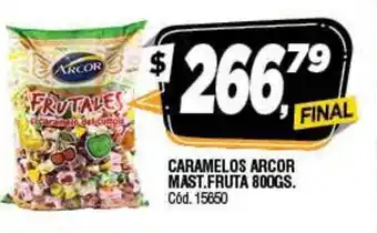 Supermercados Yaguar Arcor Caramelos Mast.Fruta 800gs oferta