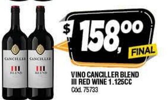 Supermercados Yaguar Vino Canciller Blend III Red Wine 1.125cc oferta