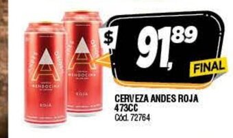 Supermercados Yaguar Cerveza Andes Roja 473cc oferta