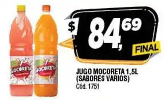 Supermercados Yaguar Mocoreta Jugo 1,5L oferta