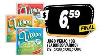 Supermercados Yaguar verao Jugo 10g oferta