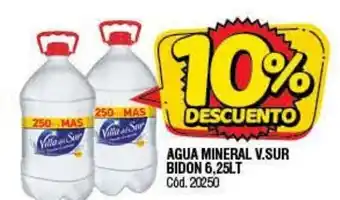 Supermercados Yaguar V.Sur Agua Mineral Bidon 6,25lt oferta