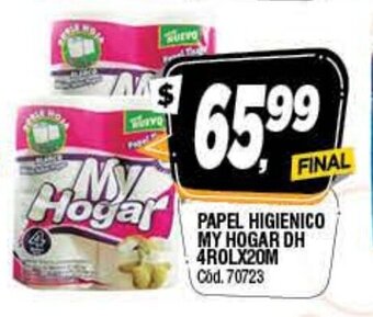 Supermercados Yaguar Papel higienico My Hogar DH 4rollx20m oferta