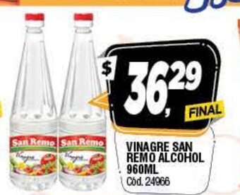 Supermercados Yaguar San Remo Vinagre Alcohol 960ml oferta