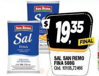 Supermercados Yaguar San Remo Sal Fina 500g oferta