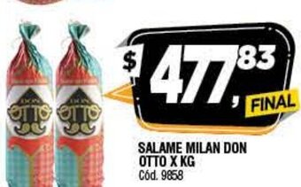 Supermercados Yaguar Salame Milan Don Otto x kg oferta