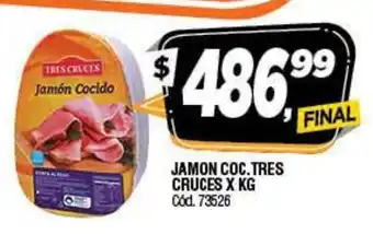 Supermercados Yaguar Jamon Coc.Tres Cruces x kg oferta