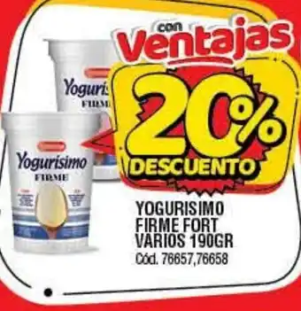 Supermercados Yaguar Yogurisimo Firme Fort Varios 190fr oferta