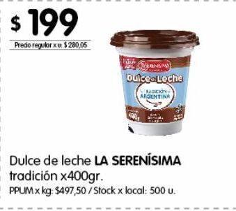 Dulce de leche la serenísima 400g