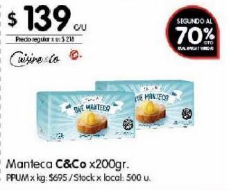 Disco Manteca c&co 200g oferta