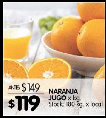 Disco Naranja jugo kg oferta