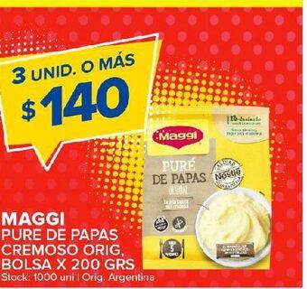 Carrefour Maxi Puré de papas maggi x 200g oferta