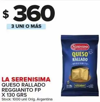 Carrefour Maxi Queso rallado la serenísima x 130g oferta