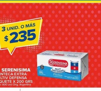 Carrefour Maxi Manteca la serenísima x 200g oferta