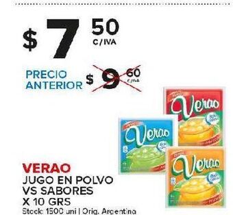 Carrefour Maxi Jugo en polvo verao x 10g oferta