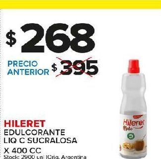 Carrefour Maxi Edulcorante hileret x 400cc oferta