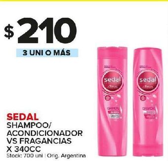 Carrefour Maxi Shampoo/acondicionador sedal x 340cc oferta