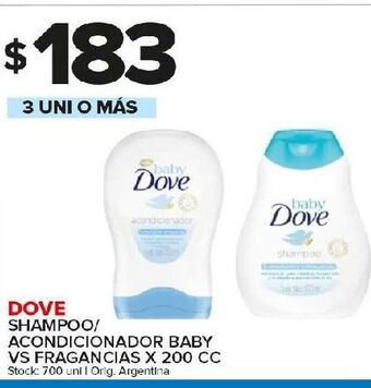 Carrefour Maxi Shampoo/acondicionador dove x 200cc oferta