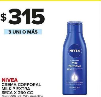Carrefour Maxi Crema corporal nivea x 250cc oferta