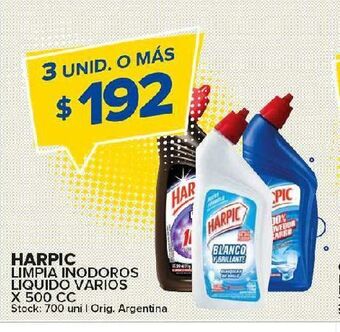Carrefour Maxi Limpia inodoros harpic x 500cc oferta