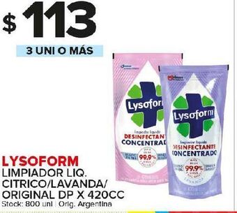 Carrefour Maxi Limpiador lysoform x 420cc oferta