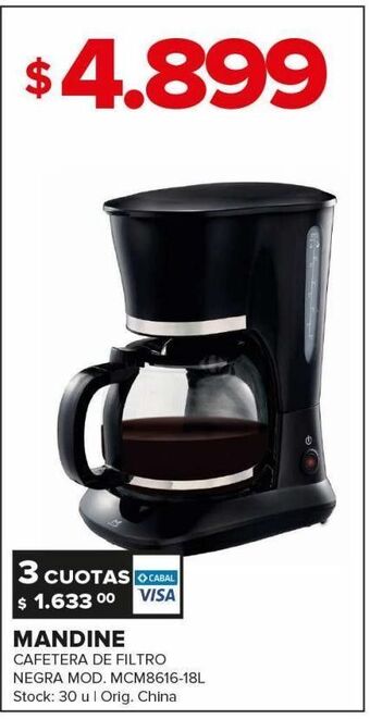 Carrefour Maxi Cafetera de filtro mandine oferta