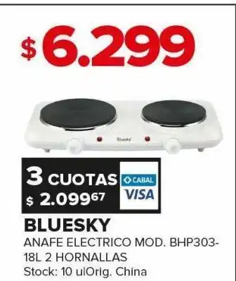 Carrefour Maxi Anafe eléctrico bluesky oferta