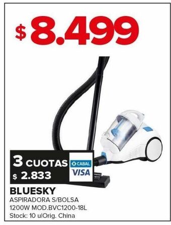 Oferta Aspiradora BVC1200 Con Accesorios en Carrefour