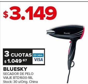 Carrefour Maxi Secador de pelo bluesky oferta