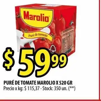Punto Mayorista Puré de tomate marolio x 520 gr oferta