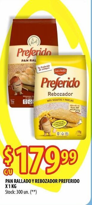 Punto Mayorista Pan rallado y rebozador preferido x 1 kg oferta