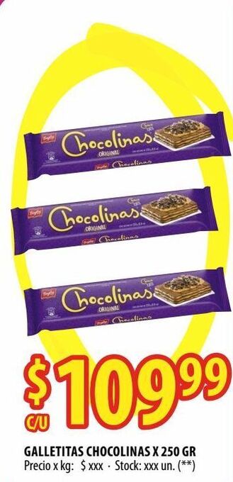 Punto Mayorista Galletitas chocolinas x 250 gr oferta