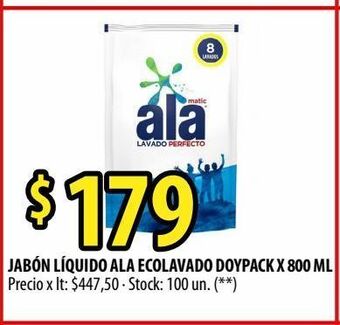 Punto Mayorista Jabón líquido ala ecolavado doypack x 800 ml oferta