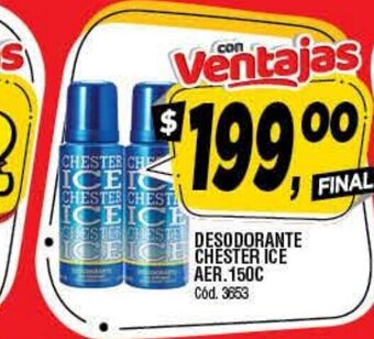 Supermercados Yaguar Desodorante Chester Ice Aer 150g oferta