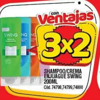 Supermercados Yaguar Shampoo/Crema Enjuague Swing 200ml oferta
