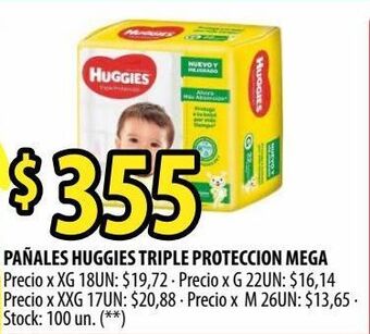 Punto Mayorista Pañales huggies triple proteccion mega oferta