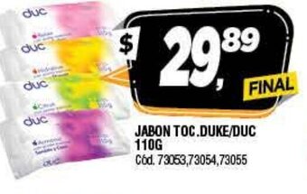 Supermercados Yaguar Jabon Toc Duke/Duc 110g oferta