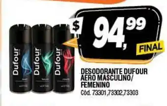 Supermercados Yaguar Dufour Desodorante aero Masculino/Feminino oferta