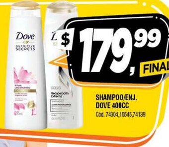 Supermercados Yaguar Dove Shampoo/Enj 400cc oferta