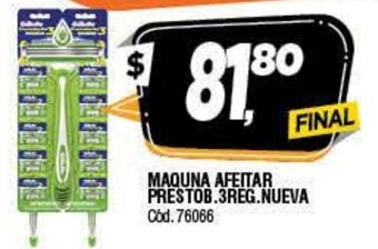 Supermercados Yaguar Maquina Afeitar Prestob 3 Reg.Nueva oferta