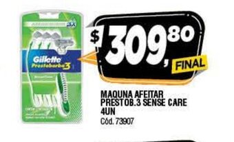 Supermercados Yaguar Maquina Afeitar Prestob 3 Sense Care 4un oferta