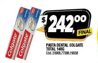 Supermercados Yaguar Colgate Pasta Dental Total 140g oferta