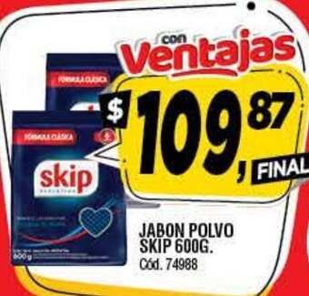 Supermercados Yaguar Skip Jabon Polvo 600g oferta
