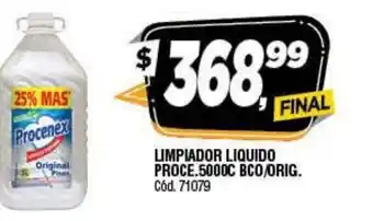 Supermercados Yaguar Procenex limpiador liquido 500cc Bco/Orig oferta