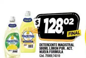 Supermercados Yaguar Magistral Detergente 500ml Limon Pur. Act Nueva Formula oferta