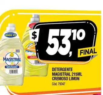 Supermercados Yaguar Magistral Detergente 215ml Cremoso Limon oferta
