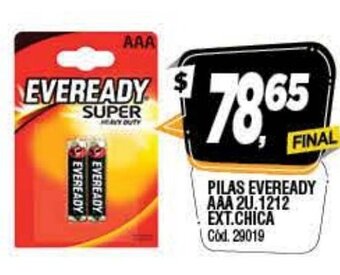 Supermercados Yaguar Pilas Eveready AAA 2u 1212 Ext.Chica oferta