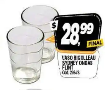 Supermercados Yaguar Vaso Rigolleau Sydney Ondas Flint oferta